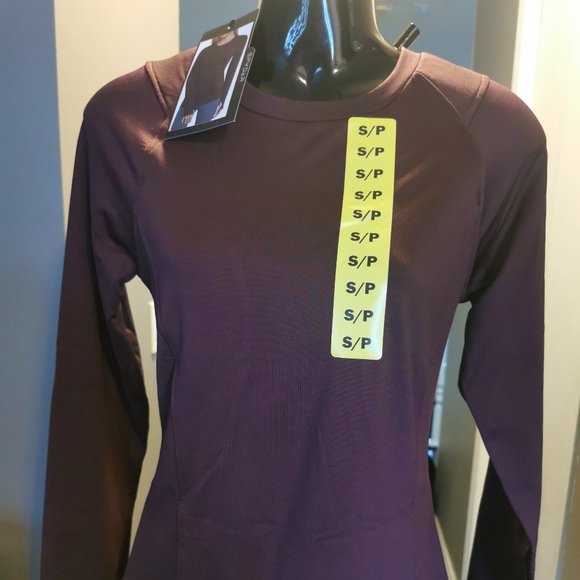 Spyder Women’s Brushed Crew Neck Top (Maroon) S/P - Picture 3 of 7